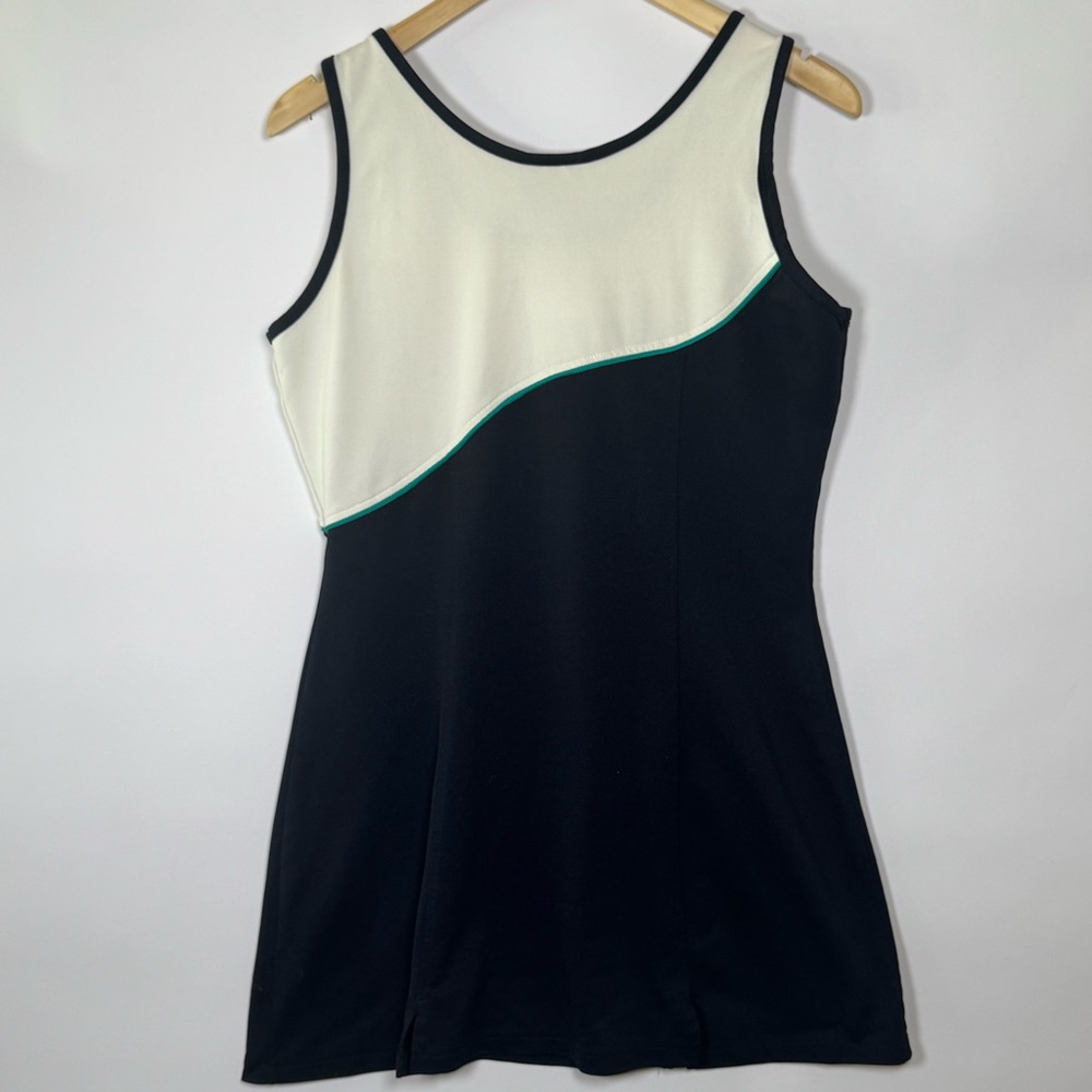Sergio Tacchini Y2K Tennis Dress Navy Cream - Size Small - Picture 2 of 9